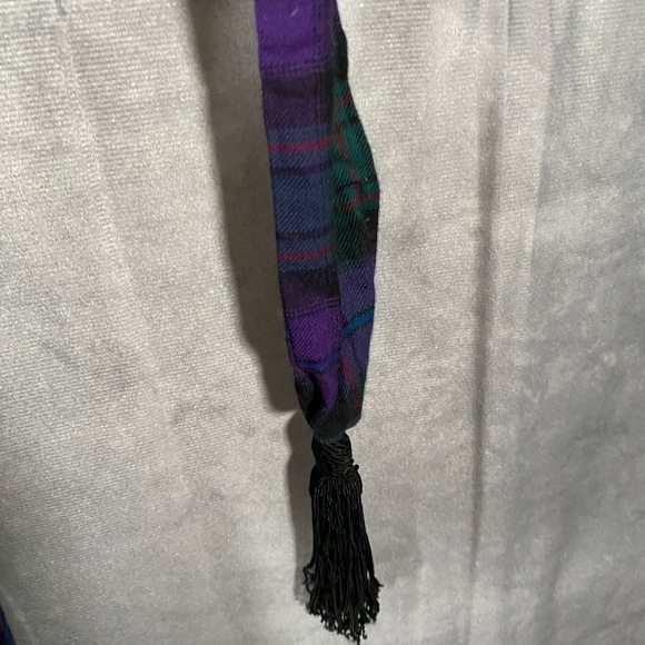 La Vie en Rose Vintage Wool Blend Robe Abstract Floral Print Purple Housecoat M - Picture 7 of 9